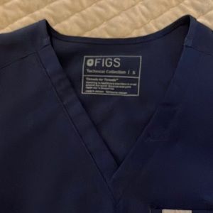 Figs navy small top/ small petite pants